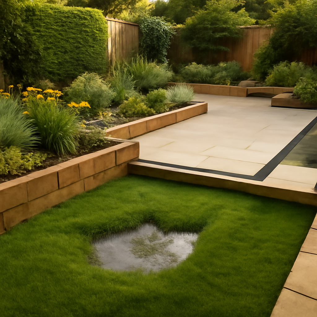 Garden Drainage Warning Signs Before a Patio is Installed in Loughborough & East Midlands