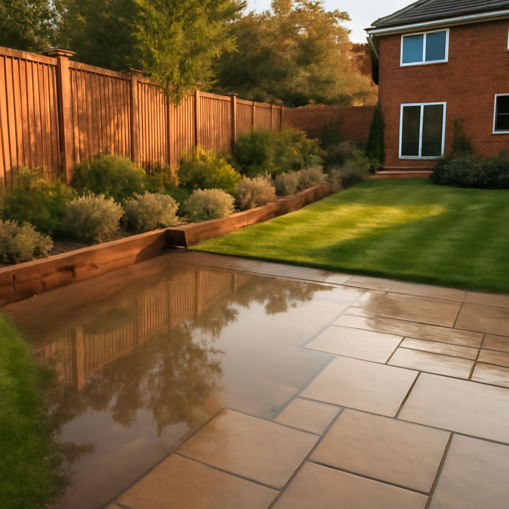 Garden Drainage Warning Signs Before a Patio is Installed in Loughborough & East Midlands