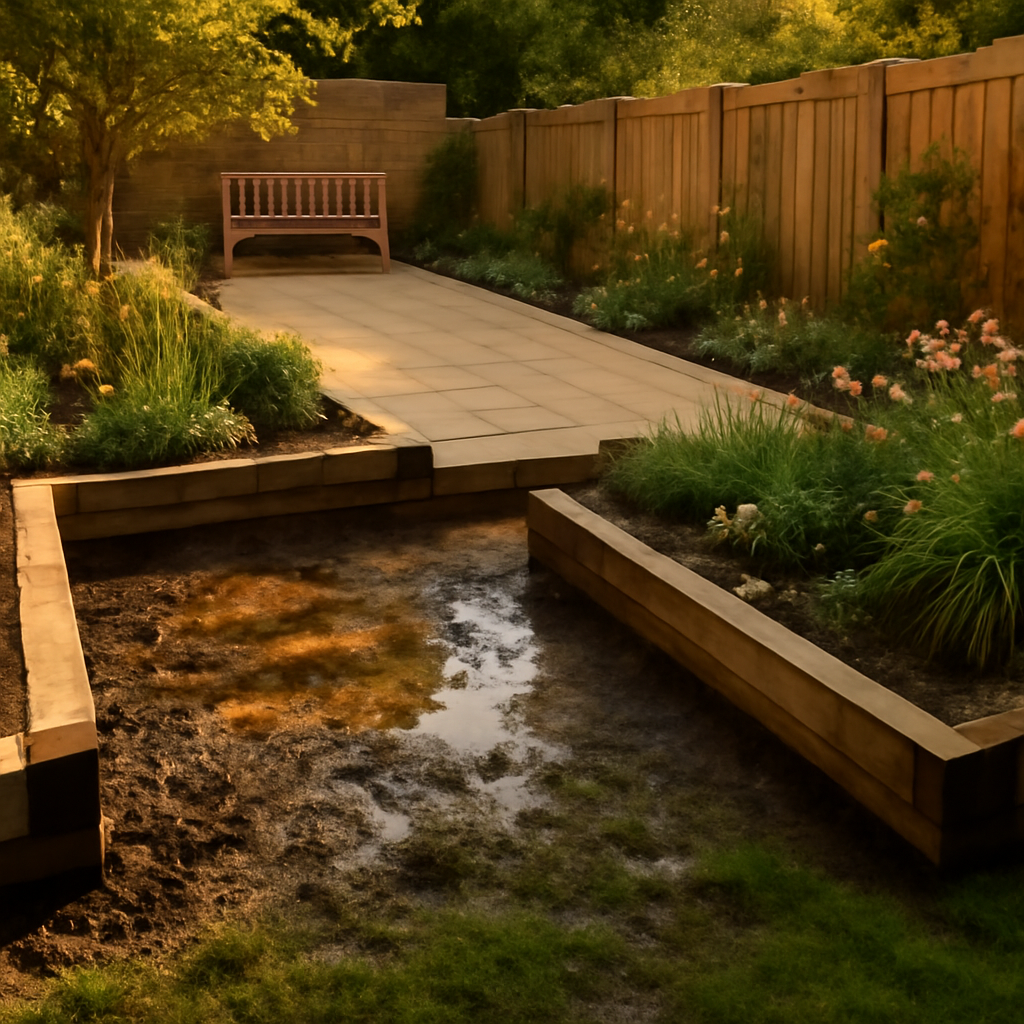 Garden Drainage Warning Signs Before a Patio is Installed in Loughborough & East Midlands