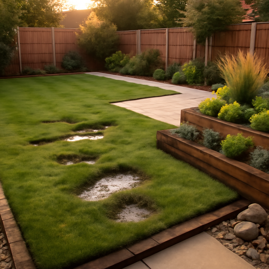 Garden Drainage Warning Signs Before a Patio is Installed in Loughborough & East Midlands