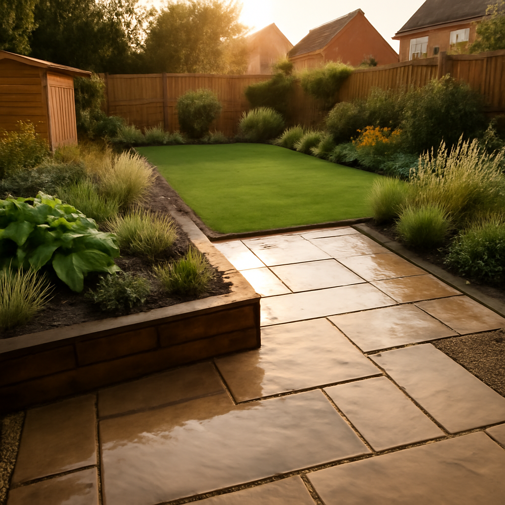 Garden Drainage Warning Signs Before a Patio is Installed in Loughborough East Midlands