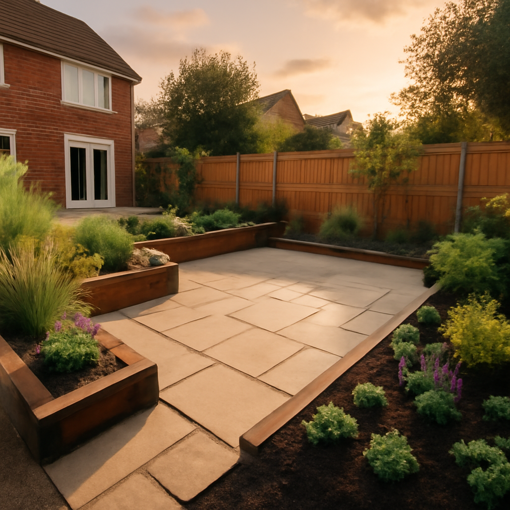 How a Tired Lawn Can Become a Usable Patio and Planting Space in Loughborough