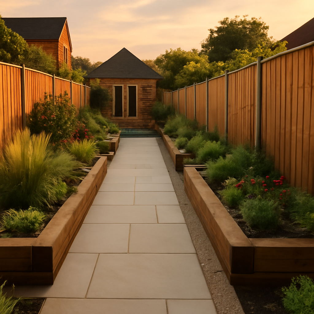 How to Make a Narrow Garden Feel Wider with Landscaping in Loughborough, East Midlands
