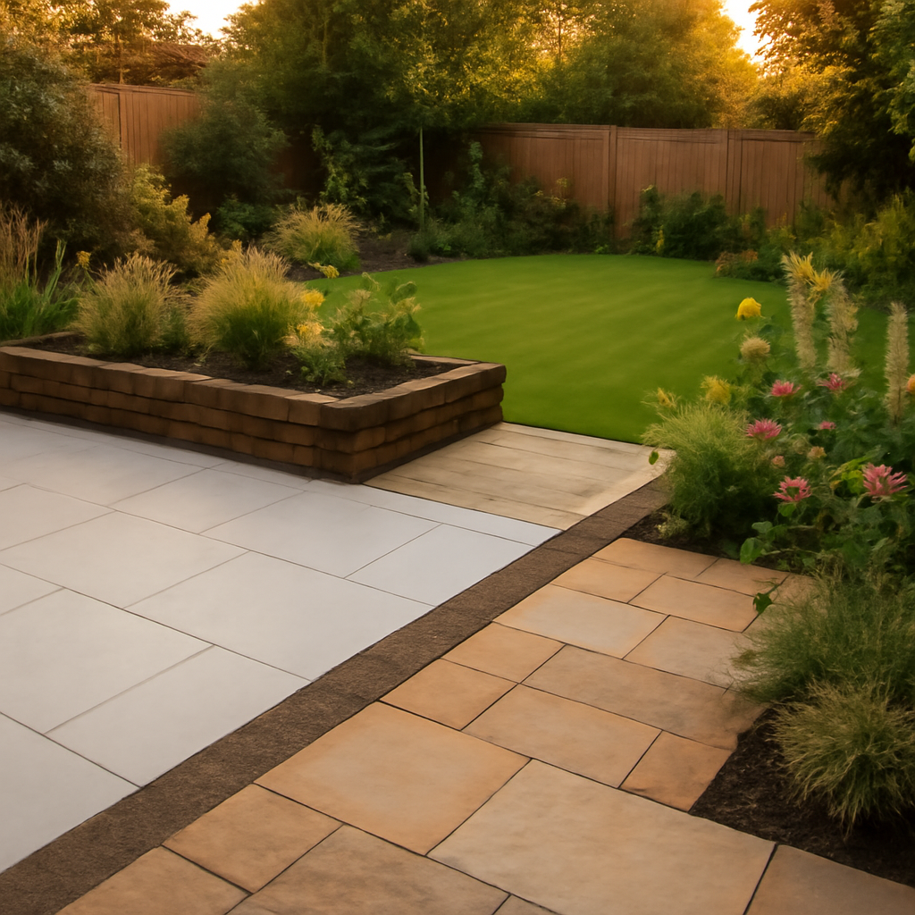 Porcelain Paving vs Indian Sandstone for East Midlands Gardens
