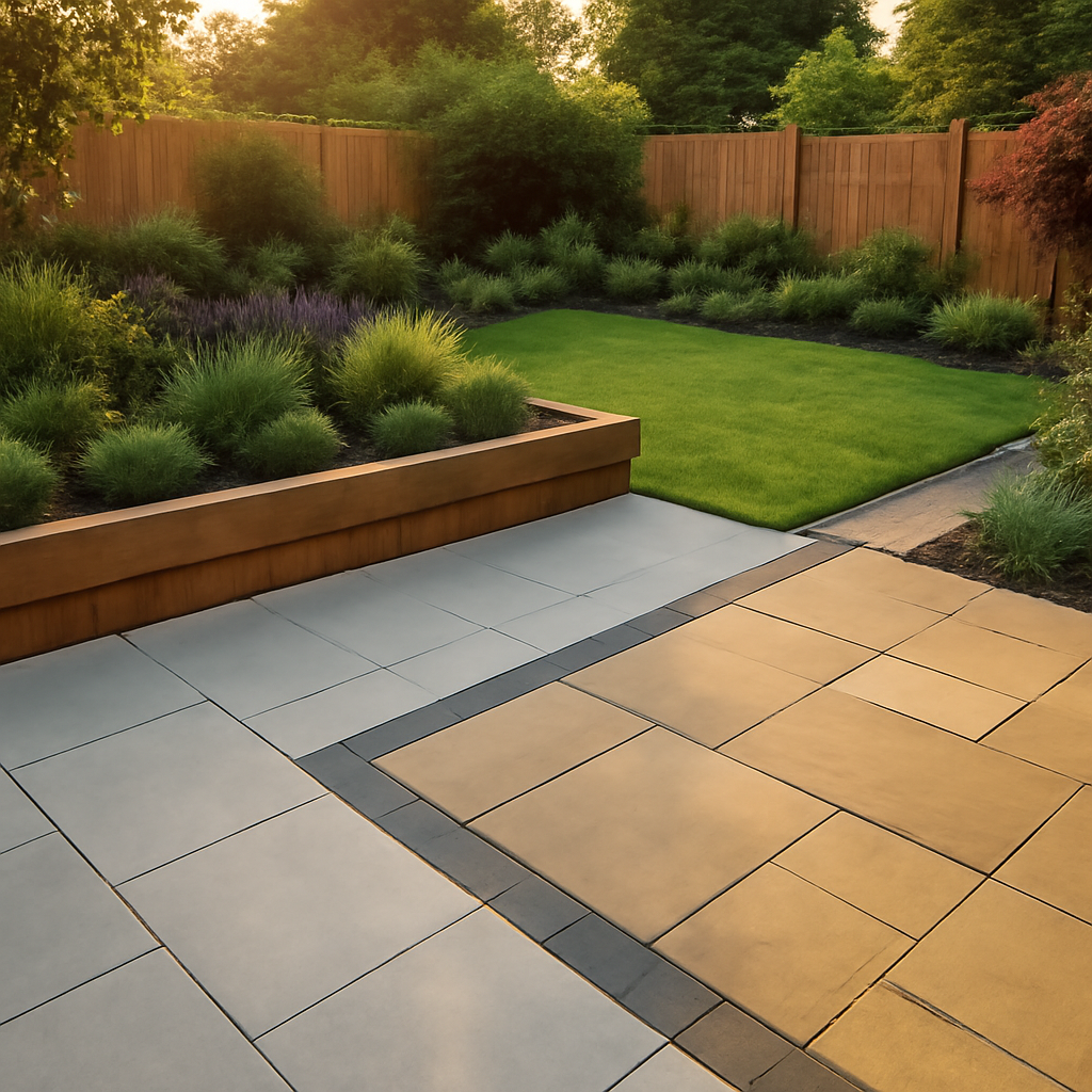 Porcelain paving vs Indian sandstone for East Midlands gardens