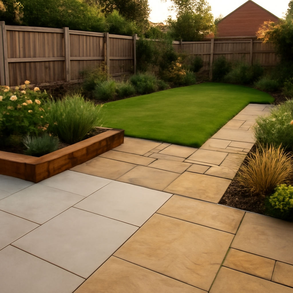 Porcelain Paving vs Indian Sandstone for East Midlands Gardens: A Practical Comparison