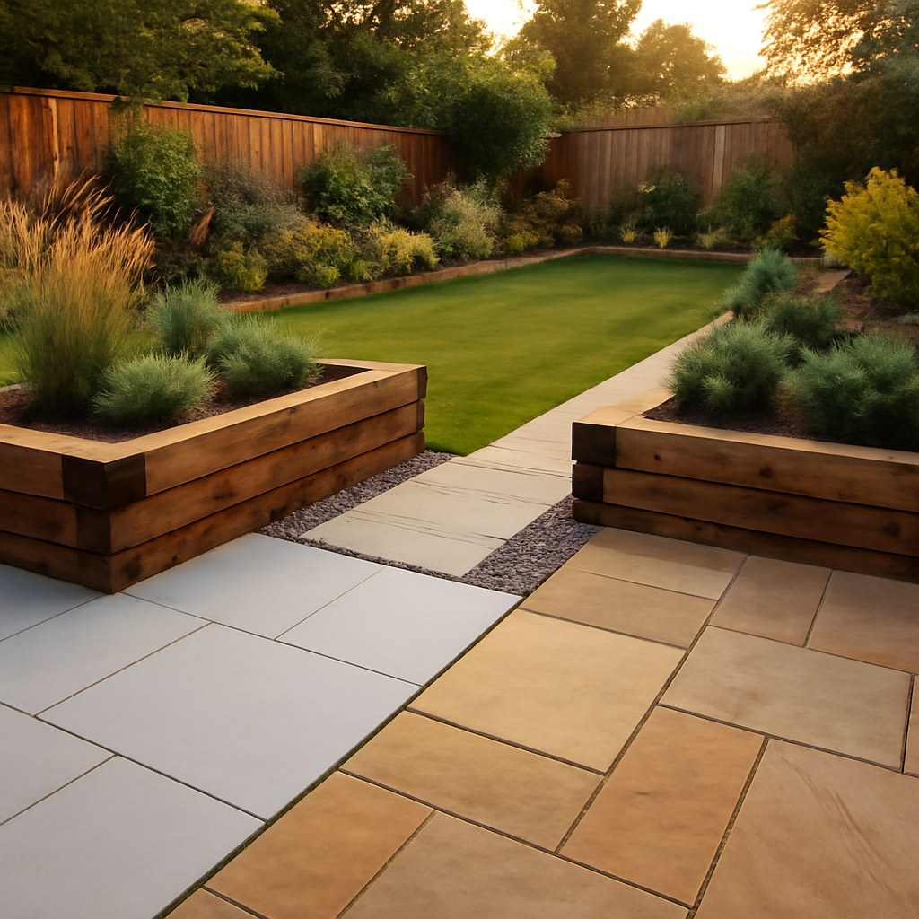 Porcelain Paving vs Indian Sandstone for East Midlands Gardens: A Practical Comparison