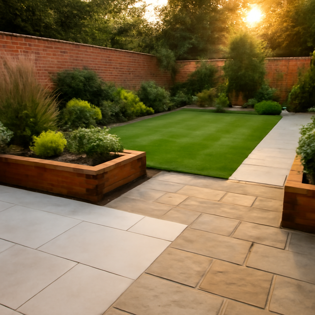 Porcelain Paving vs Indian Sandstone for East Midlands Gardens: A Practical Comparison