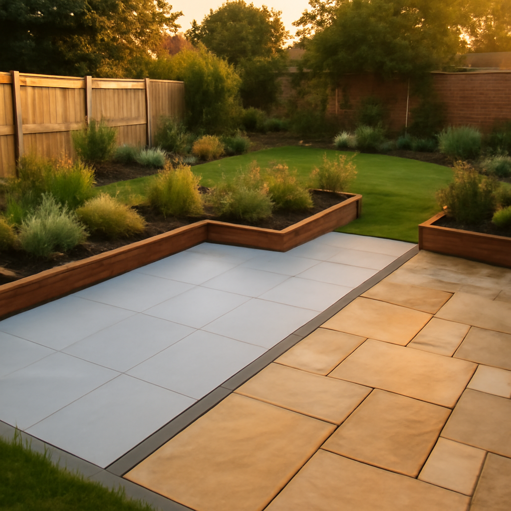 Porcelain Paving vs Indian Sandstone for East Midlands Gardens: A Practical Comparison