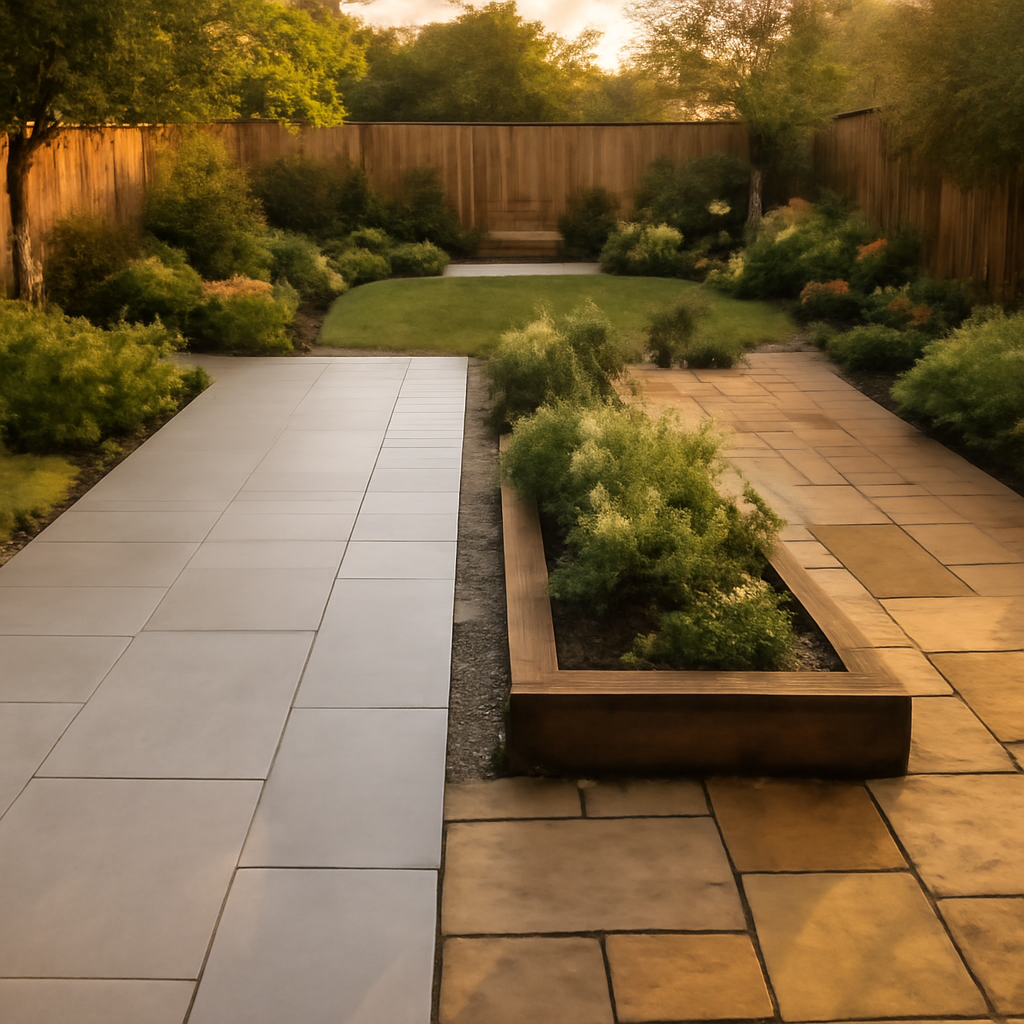 Porcelain Paving vs Indian Sandstone for East Midlands Gardens: A Practical Comparison