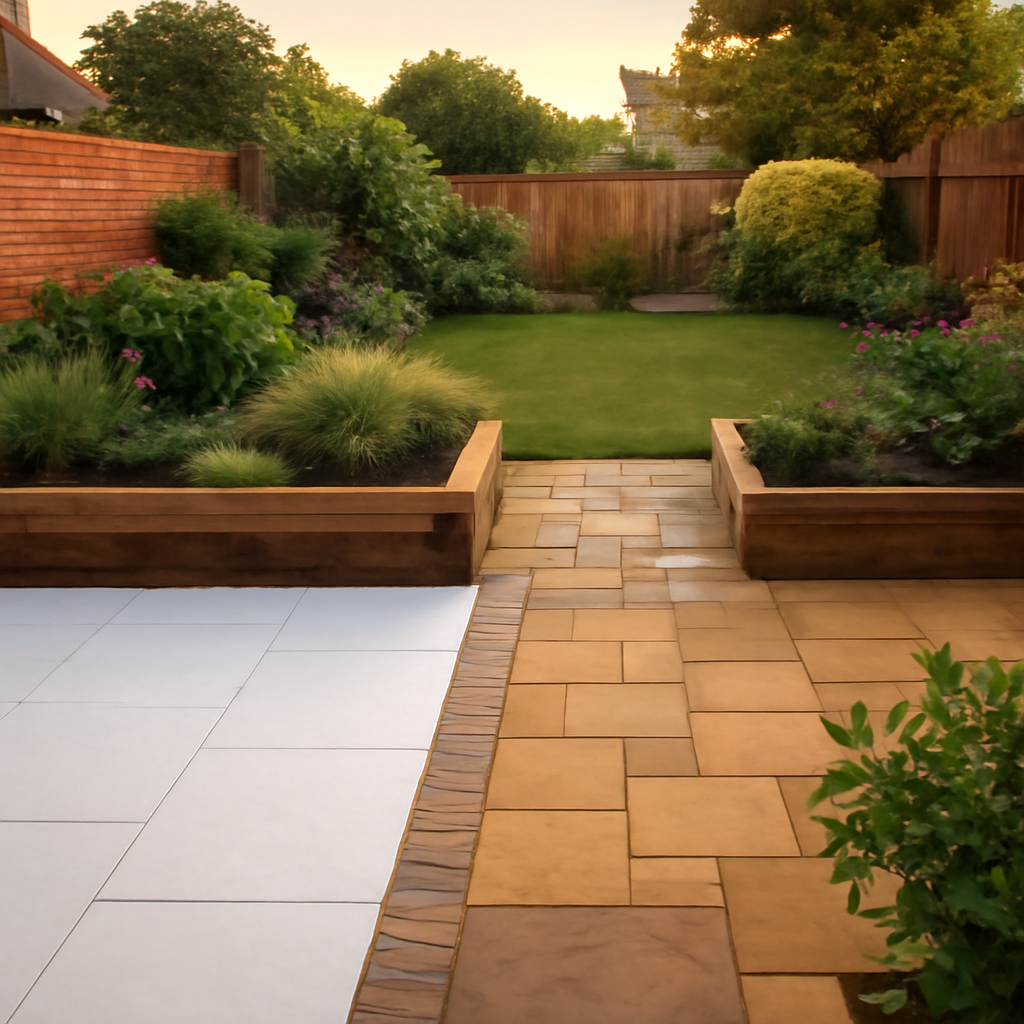 Porcelain Paving vs Indian Sandstone for East Midlands Gardens: A Practical Guide