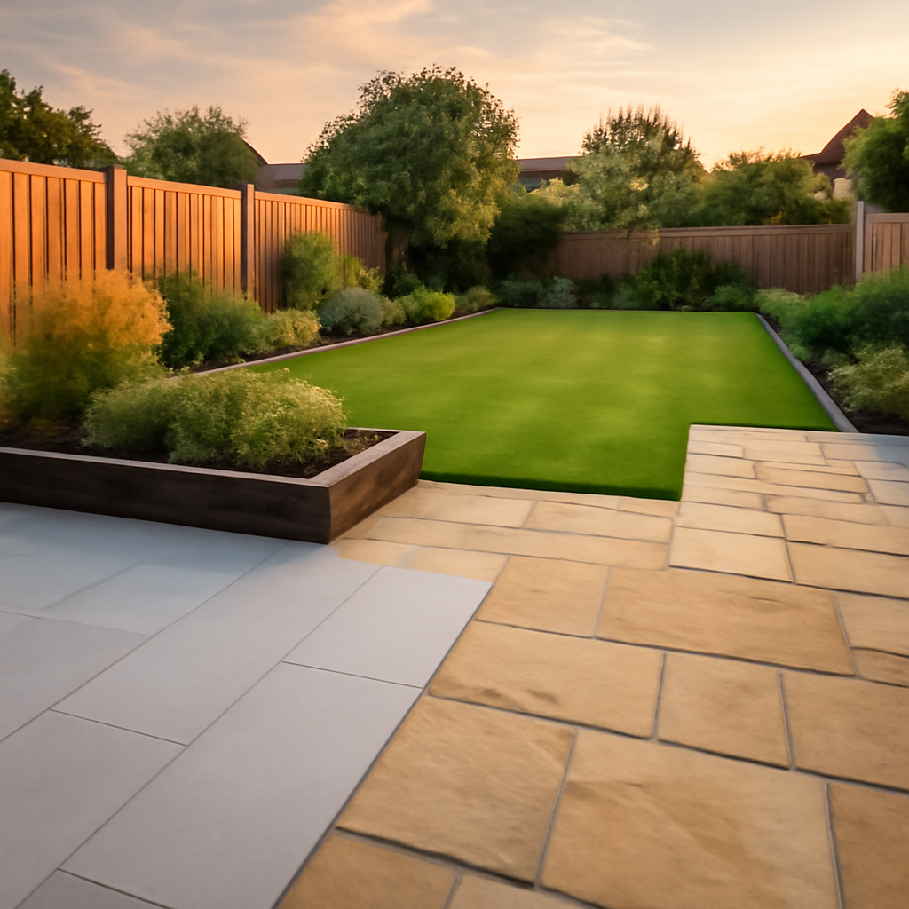 Porcelain Paving vs Indian Sandstone for East Midlands Gardens: A Practical Guide