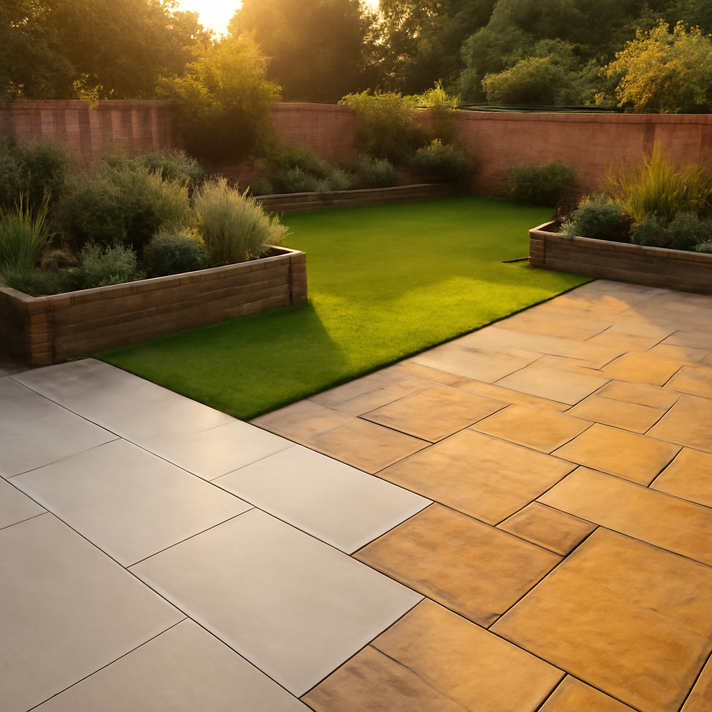 Porcelain Paving vs Indian Sandstone for East Midlands Gardens: A Practical Guide