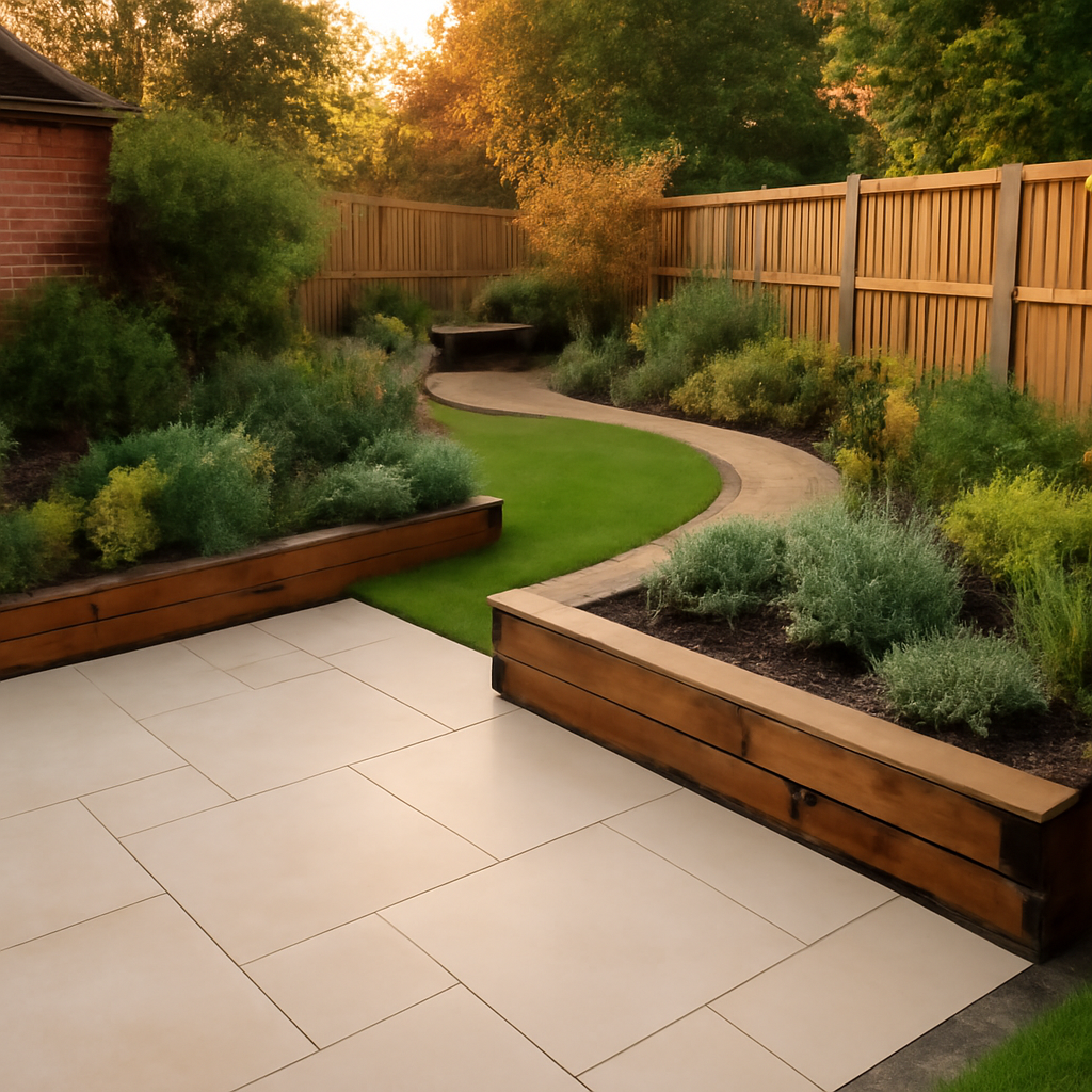 Porcelain Paving vs Indian Sandstone for East Midlands Gardens: A Practical Guide