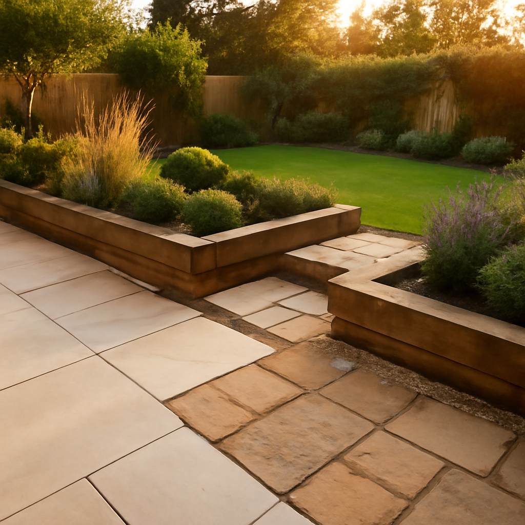 Porcelain Paving vs Indian Sandstone for East Midlands Gardens: A Practical Guide