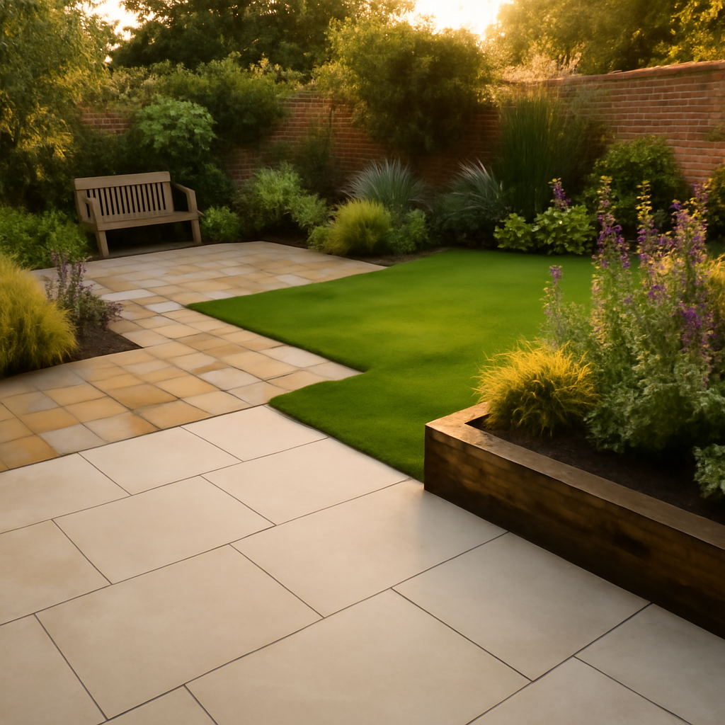 Porcelain Paving vs Indian Sandstone for East Midlands Gardens: A Practical Guide