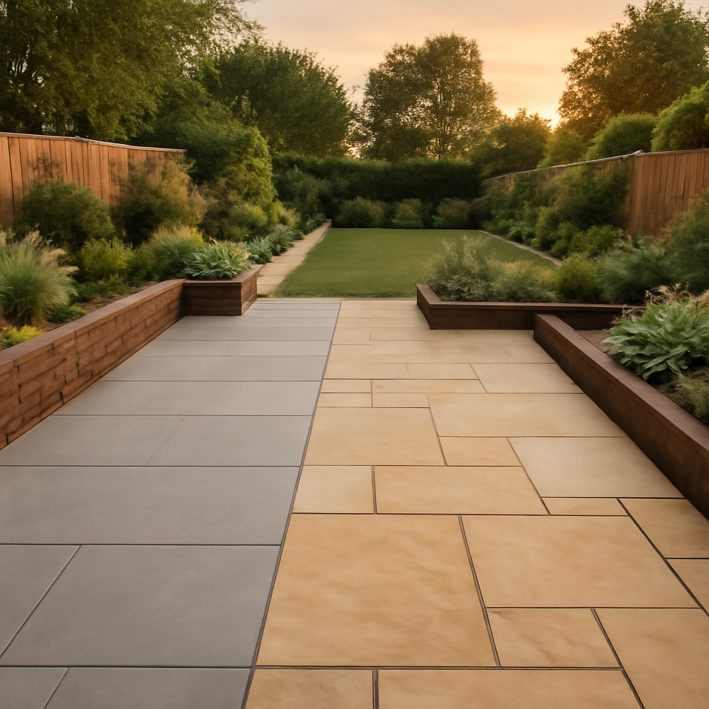 Porcelain Paving vs Indian Sandstone for East Midlands Gardens: A Practical Guide