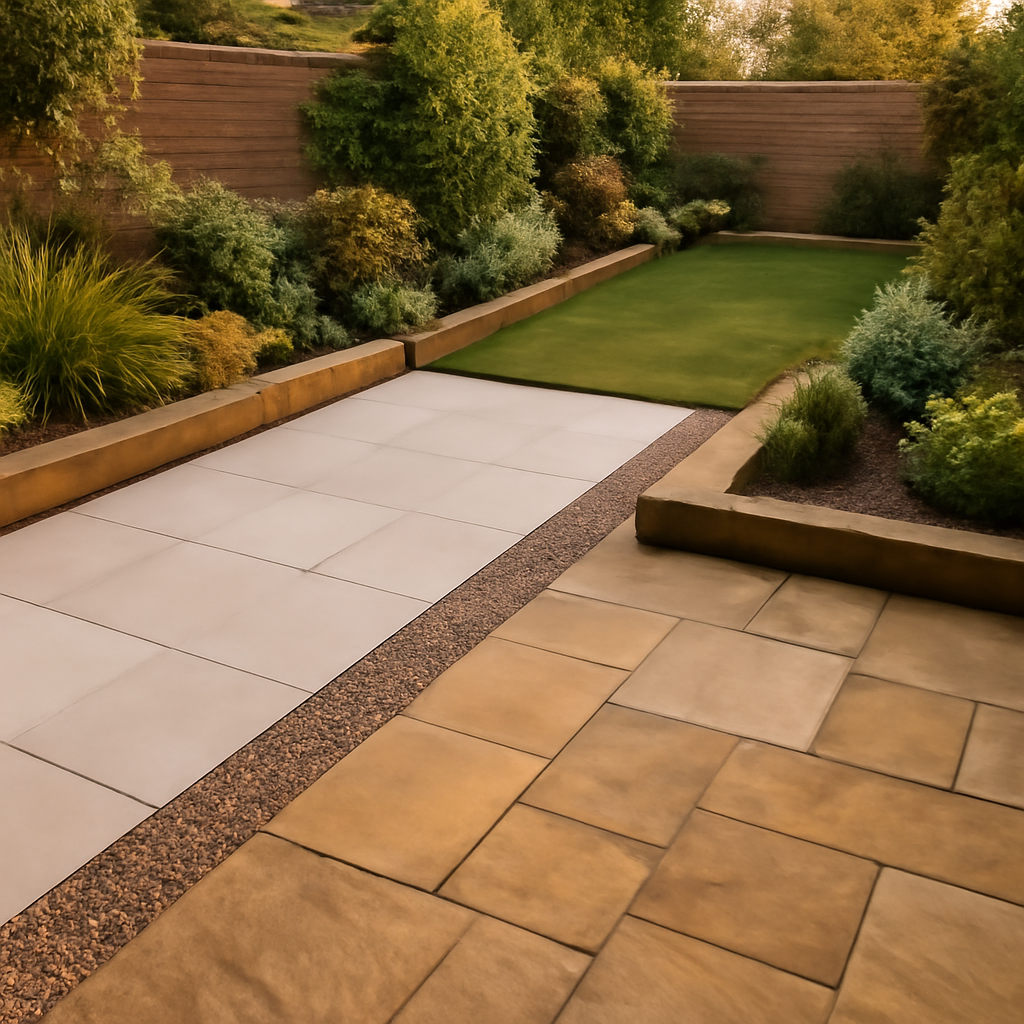 Porcelain Paving vs Indian Sandstone for East Midlands Gardens: A Practical Guide