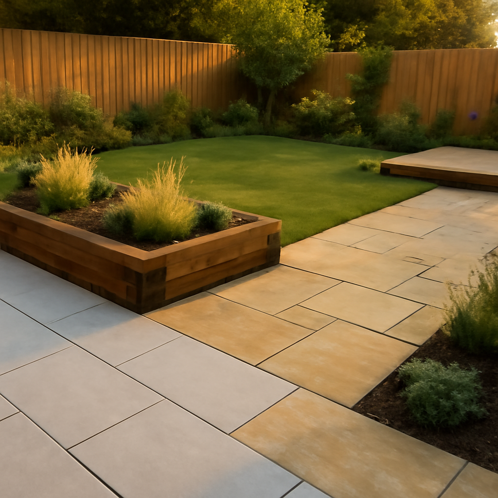 Porcelain Paving vs Indian Sandstone for East Midlands Gardens: A Practical Guide from Worthington Landscape & Design