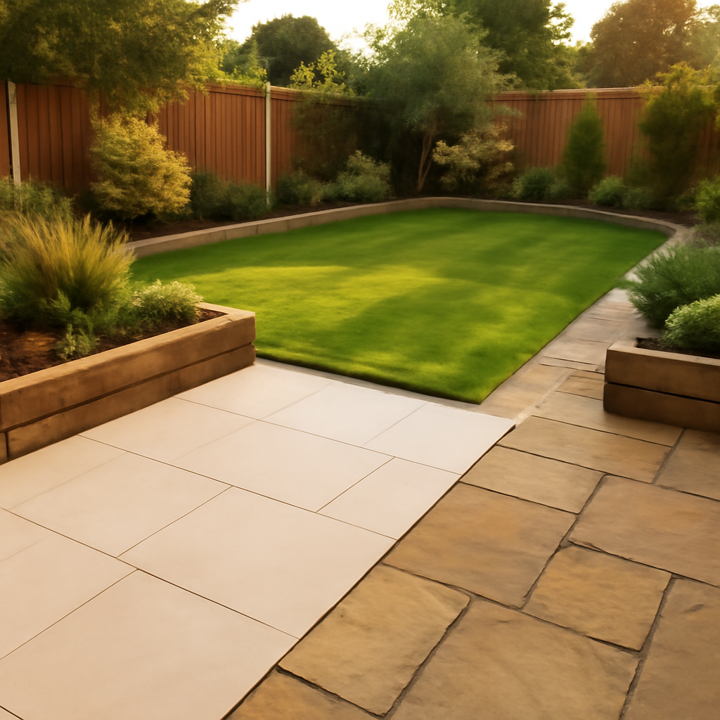 Porcelain Paving vs Indian Sandstone for East Midlands Gardens: Practical Insights from Worthington Landscape & Design